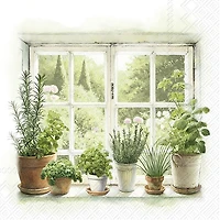 Home Grown Herbs serviettes de table, paquet de 20 