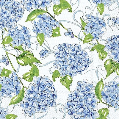 Hydrangea Allover serviettes de table, paquet de 20