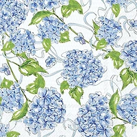 Hydrangea Allover serviettes de table, paquet de 20