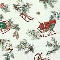 Cocktail Napkins, Pack of 20 - Sleigh Time