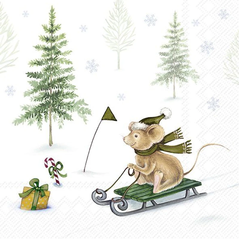 Cocktail Napkins, Pack of 20 - Winter Snow Fun