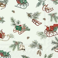 Luncheon Napkins, Pack of 20 - Sleigh Time