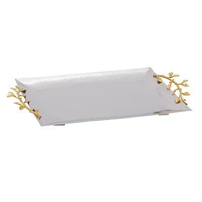 Elegance Gold Gilt Leaf Rectangular Tray