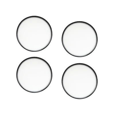 Maxwell & Williams Set of 4 Caviar Granite High Rim Plates - 28cm