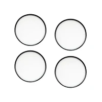 Maxwell & Williams Set of 4 Caviar Granite High Rim Plates - 28cm