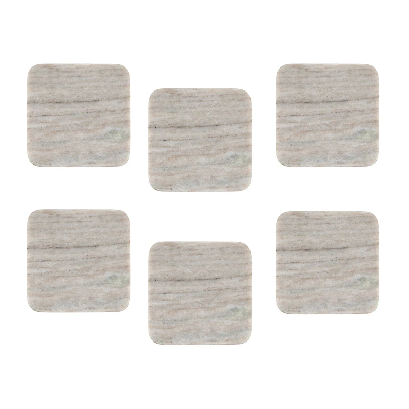 Maxwell & Williams ensemble de 6 sous-verres carrés en marbre - 10 x cm
