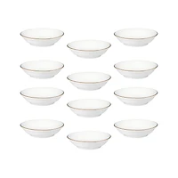 Maxwell & Williams Set of 12 White Gold Sauce Dishes - 9.5cm