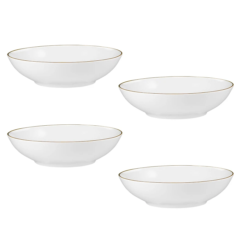Maxwell & Williams Set of 4 White Gold Coupe Bowls - 18.5cm
