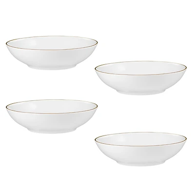 Maxwell & Williams Set of 4 White Gold Coupe Bowls - 18.5cm