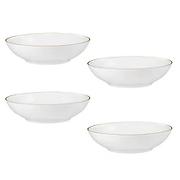 Maxwell & Williams Set of 4 White Gold Coupe Bowls - 18.5cm