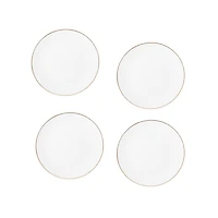 Maxwell & Williams Set of 4 White Gold Coupe Plates