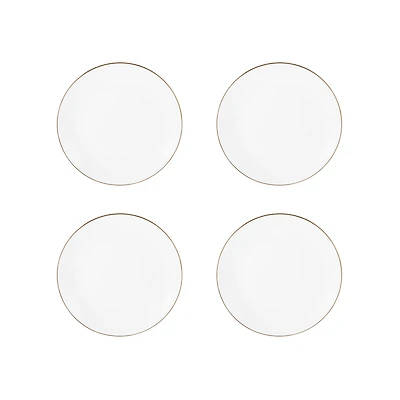 Maxwell & Williams Set of 4 White Gold Coupe Plates