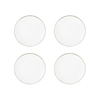 Maxwell & Williams Set of 4 White Gold Coupe Plates