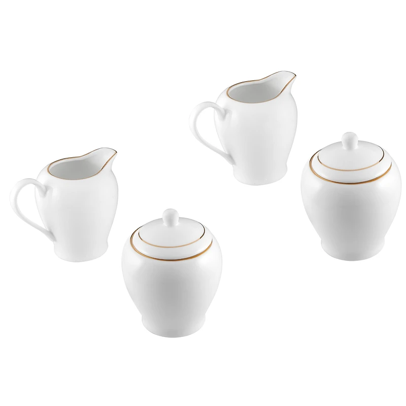 Maxwell & Williams White Gold Sugar & Creamer Set