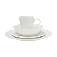 Maxwell & Williams ensemble de vaisselle 16 pièces « White Basics Cosmopolitan Rim »