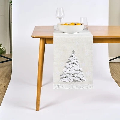Snowy Tree Table Runner