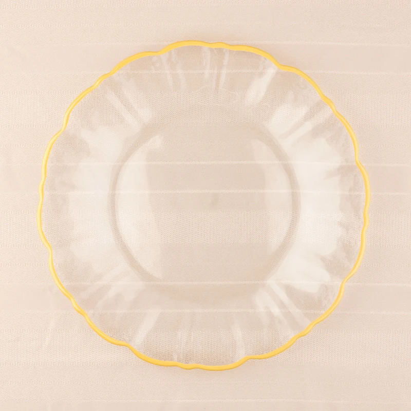 Elegance Yellow Rim Dinner Plate - 27.5cm