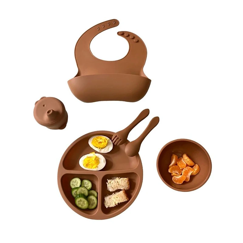 Nala Toddler Full Dinnerware Set - Clay by Beba