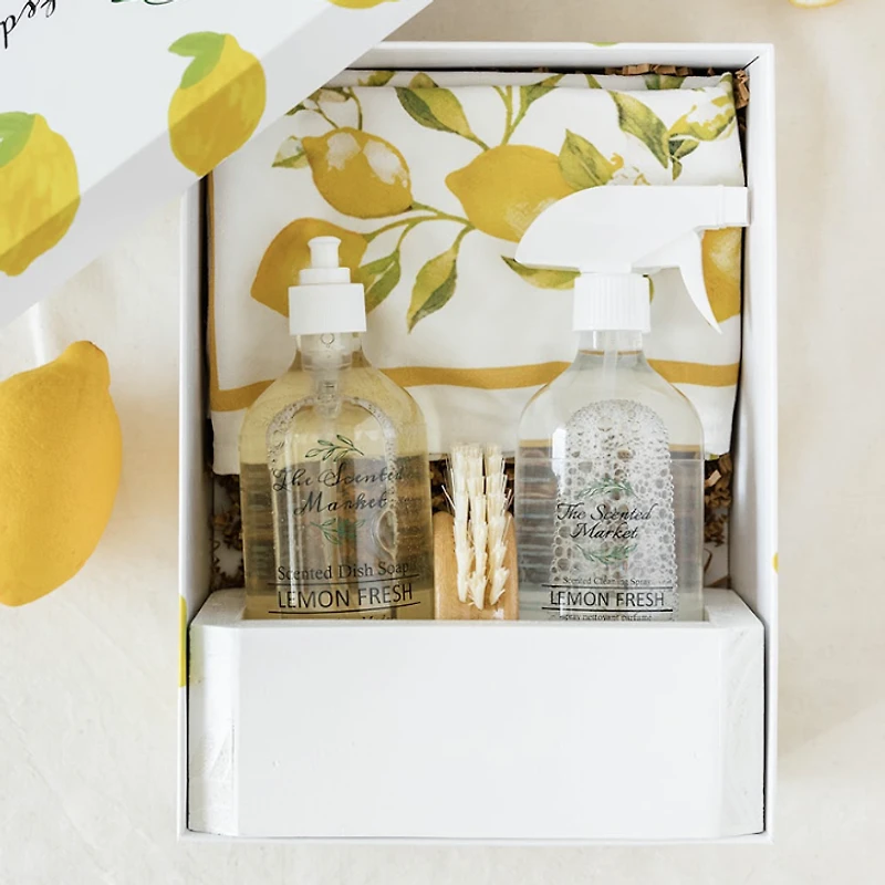 The Scented Market Kitchen Clean Box, 5 Pieces - Fresh Lemon