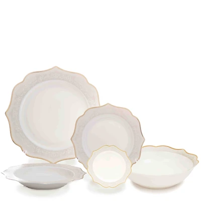 Chateau 25-Piece Bone China Dinnerware Set by Brilliant