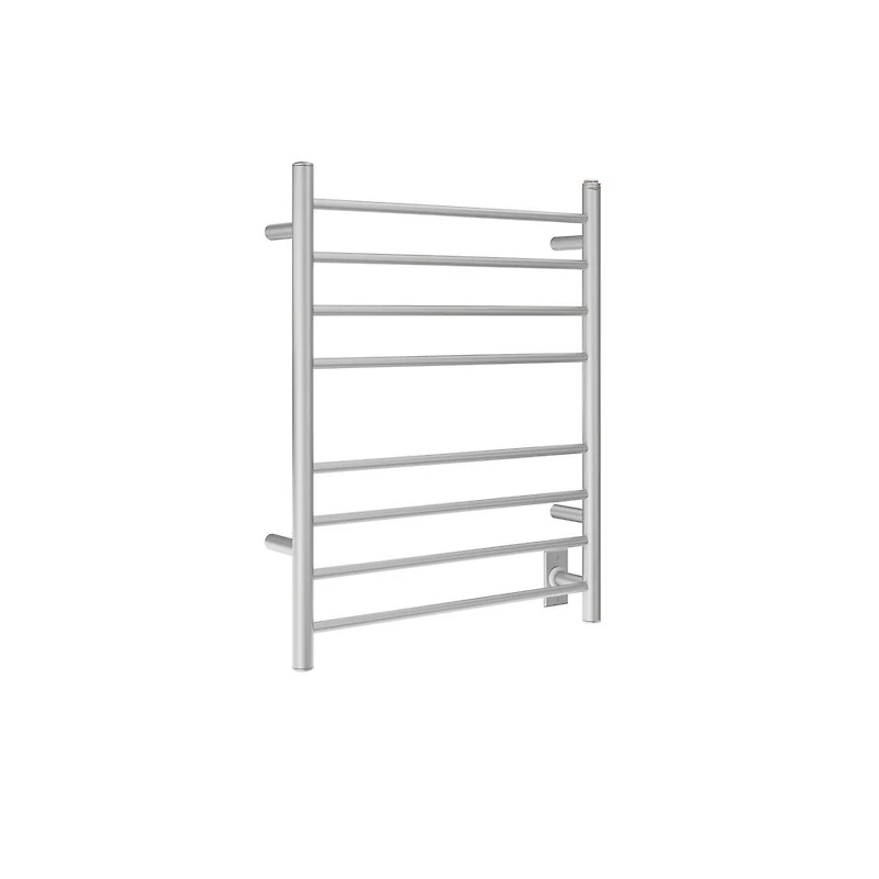 Prestige Dual 8-Bar Hardwired and Plug-in Towel Warmer in Brushed Stainless Steel with WiFi Timer