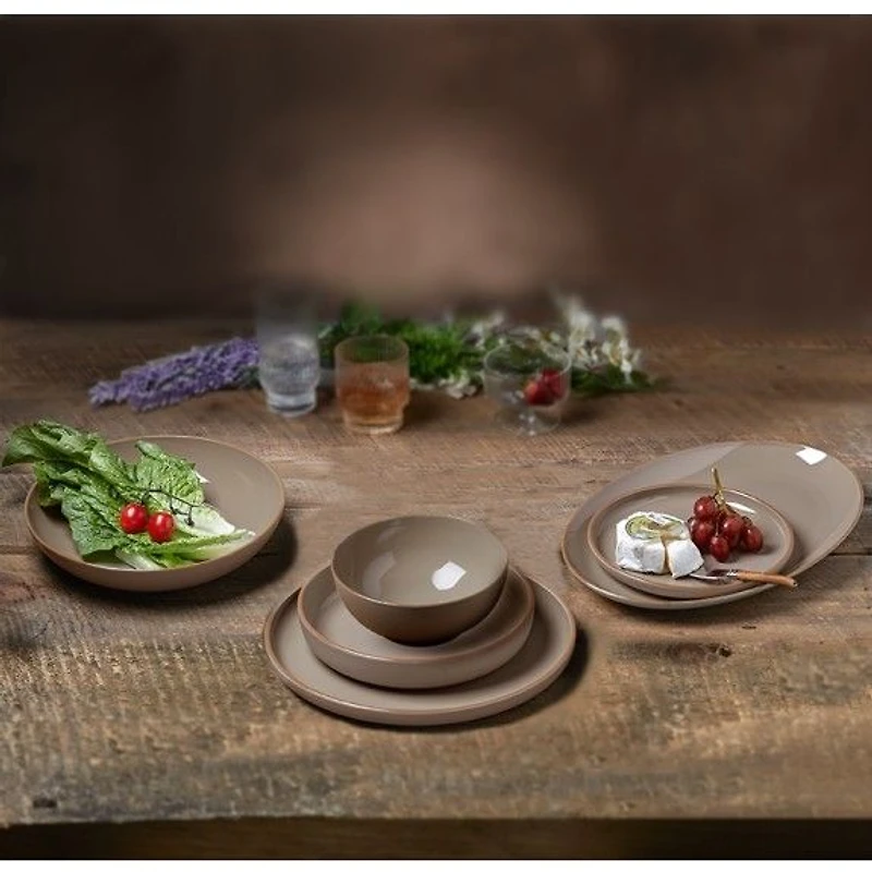 Brilliant Club Pasta Plate, 21 cm - Taupe