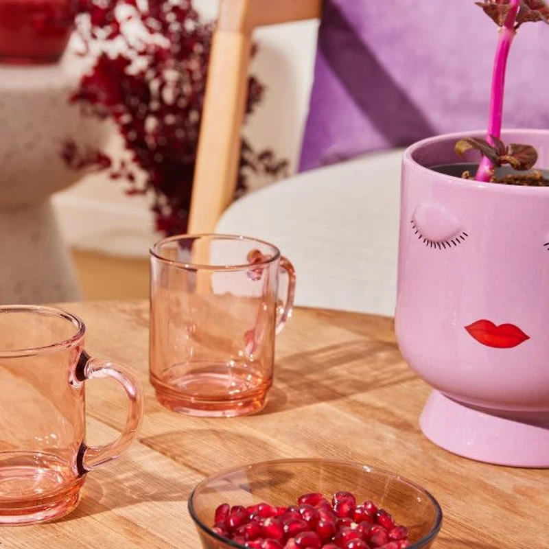 Versailles Mugs, Set of 6 - 260ml, Pink