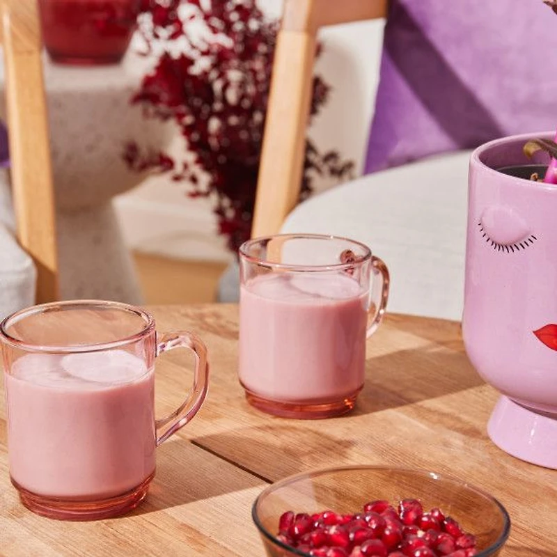 Versailles Mugs, Set of 6 - 260ml, Pink