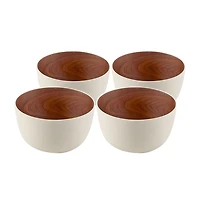Bamboo Walnut Set of 4 Bowls