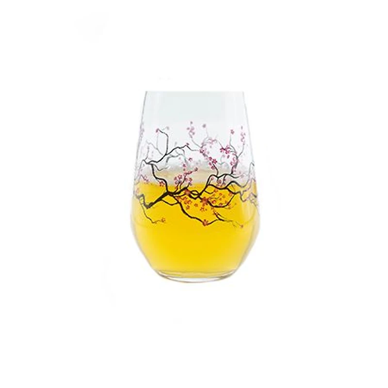 Cherry Blossom Verres sans pied, ensemble de 6 - 13 oz