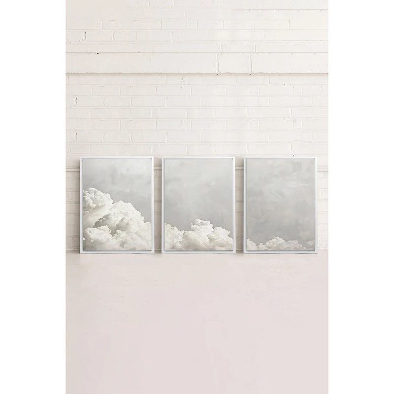 Antique Cloudscape Trio Art Mural - Ensemble de 3