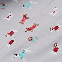 Holiday Dogs Flannel Shet Set