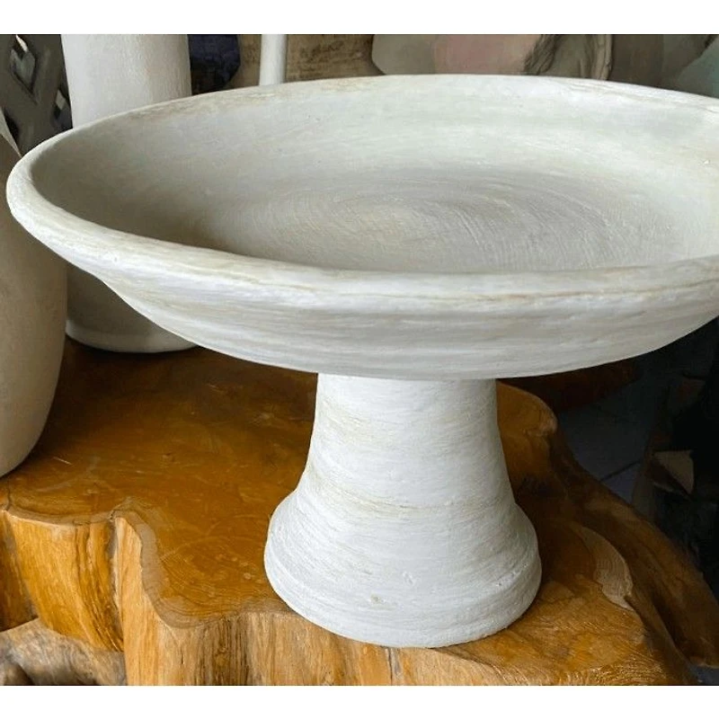 Terracotta Footed Serving Bowl