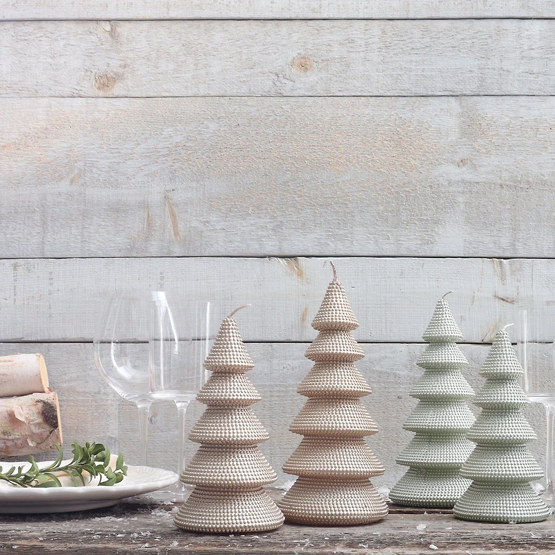 Ornament Tree Shaped Candle, Large - Green