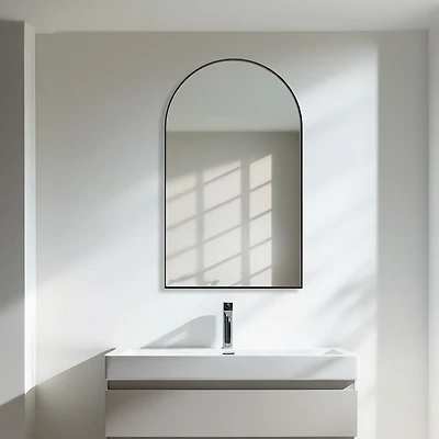 Madison Arch Black Medicine Cabinet 18"x30" by Haute Deco