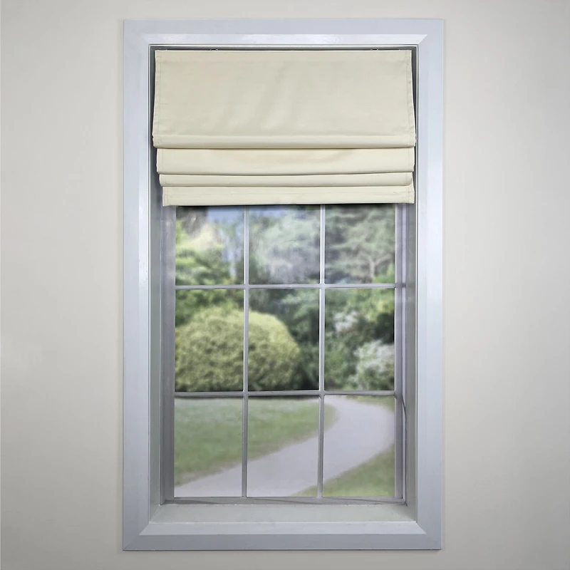 Augustus Cordless Roman Shades - Ivory