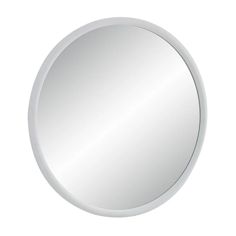 Miroir rond Porpoise blanc mat