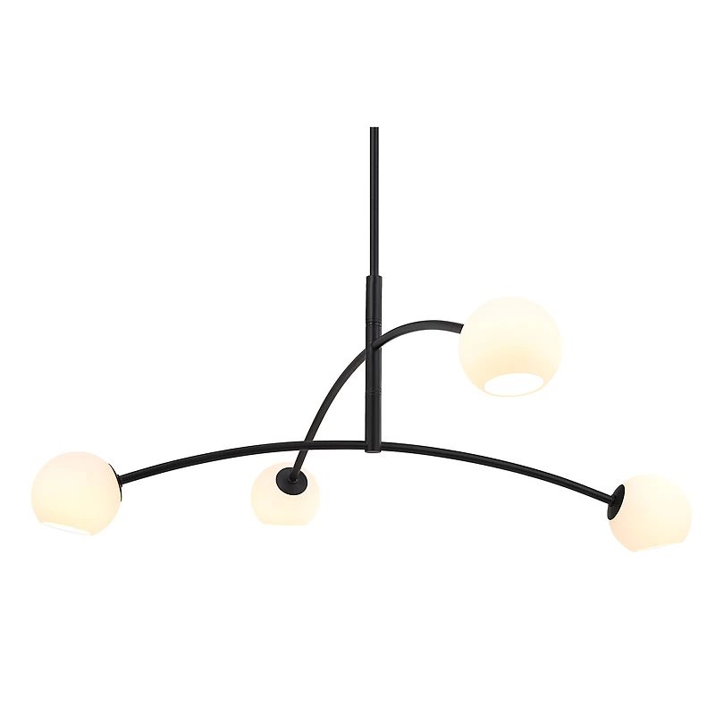 Nube 54" Wide 4-Light Chandelier, Matte Black