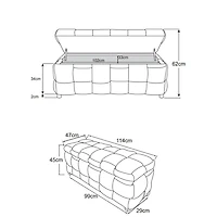 Ottoman de rangement - Noir