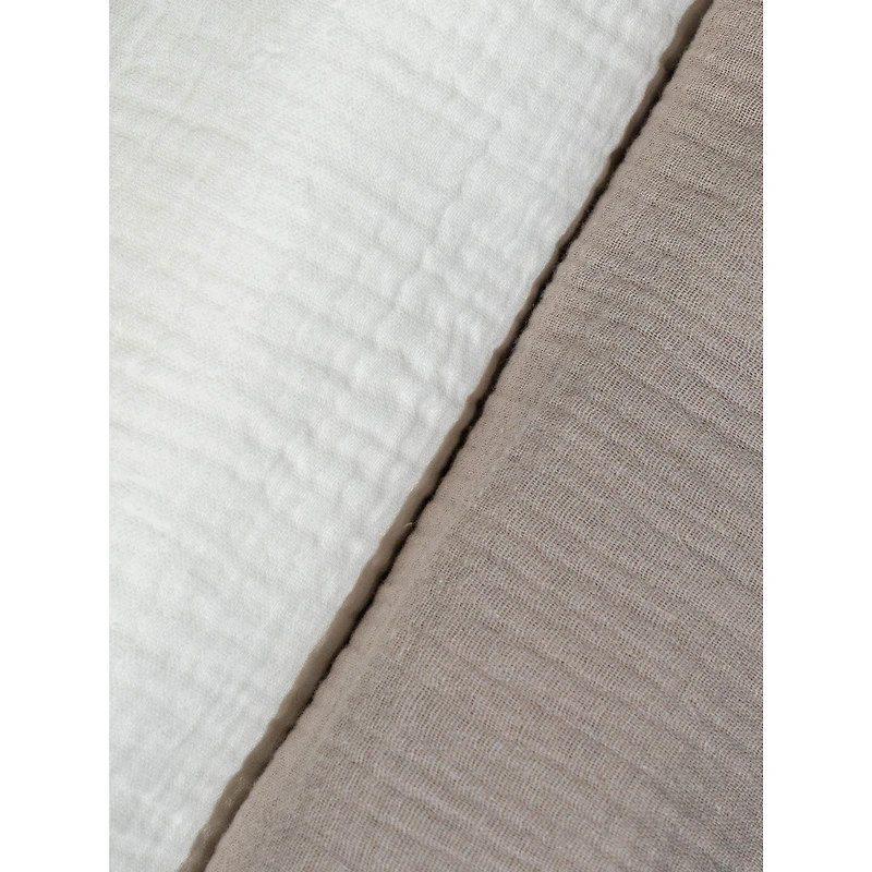 Baby Blankets, Set of 2 - White & Taupe