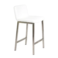 Charles Tabouret de comptoir, acier inoxydable