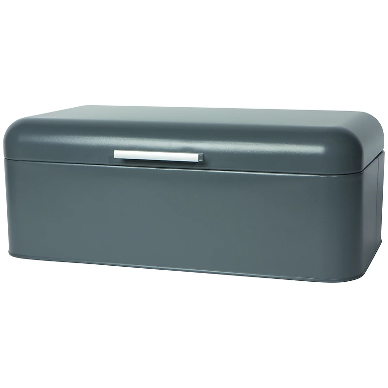 Metal Bread Bin - Grey