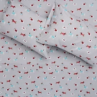 Holiday Dogs Flannel Shet Set