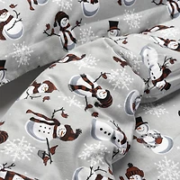 Snowman Flannel Sheet Set
