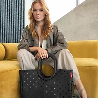Reisenthel Sac Loopshopper, Grand - Noir à pois