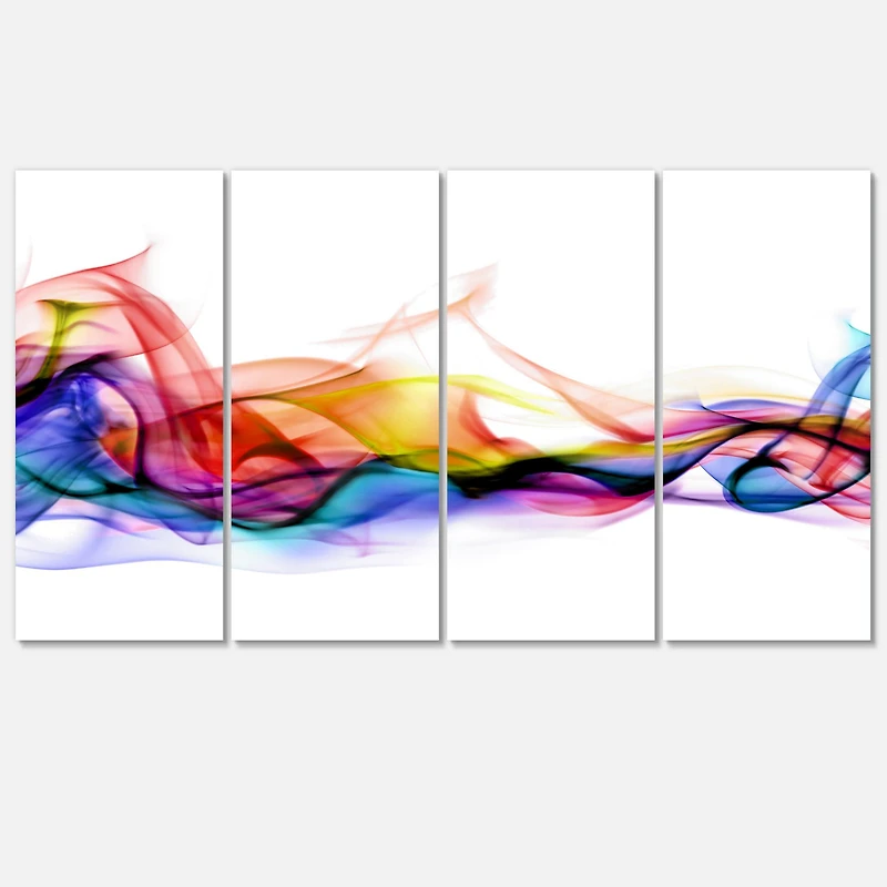 Abstract Smoke Canvas Wall Art - 4 Panels