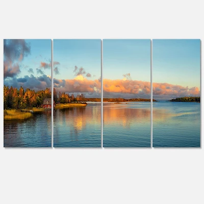 Autumn Sunset Panorama Canvas Wall Art