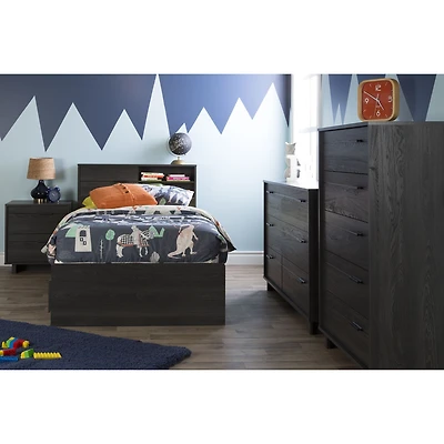 Fynn Twin Storage Bed and Bookcase Headboard Set