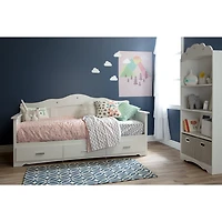 Princess Lit de jour simple avec rangement - Blanc pur