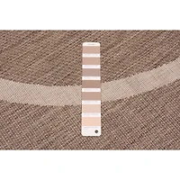 Round Sisal Ivory and Taupe Rug - 79"